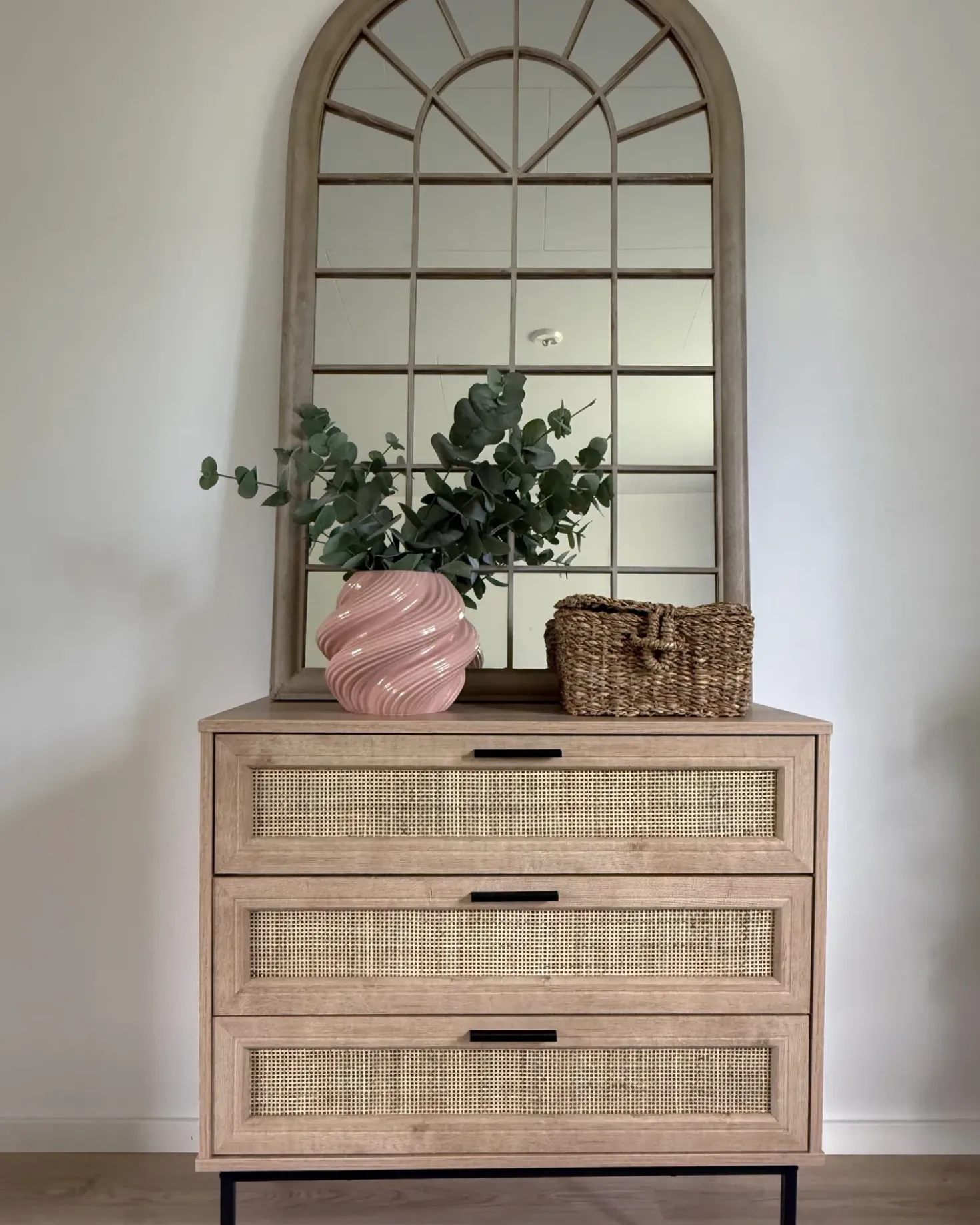 Specchio TREVOL 77 cm 130 cm Metallo Beige