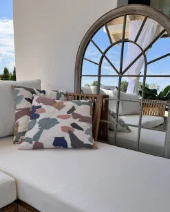 Specchio TREVOL 77 cm 130 cm Metallo Beige