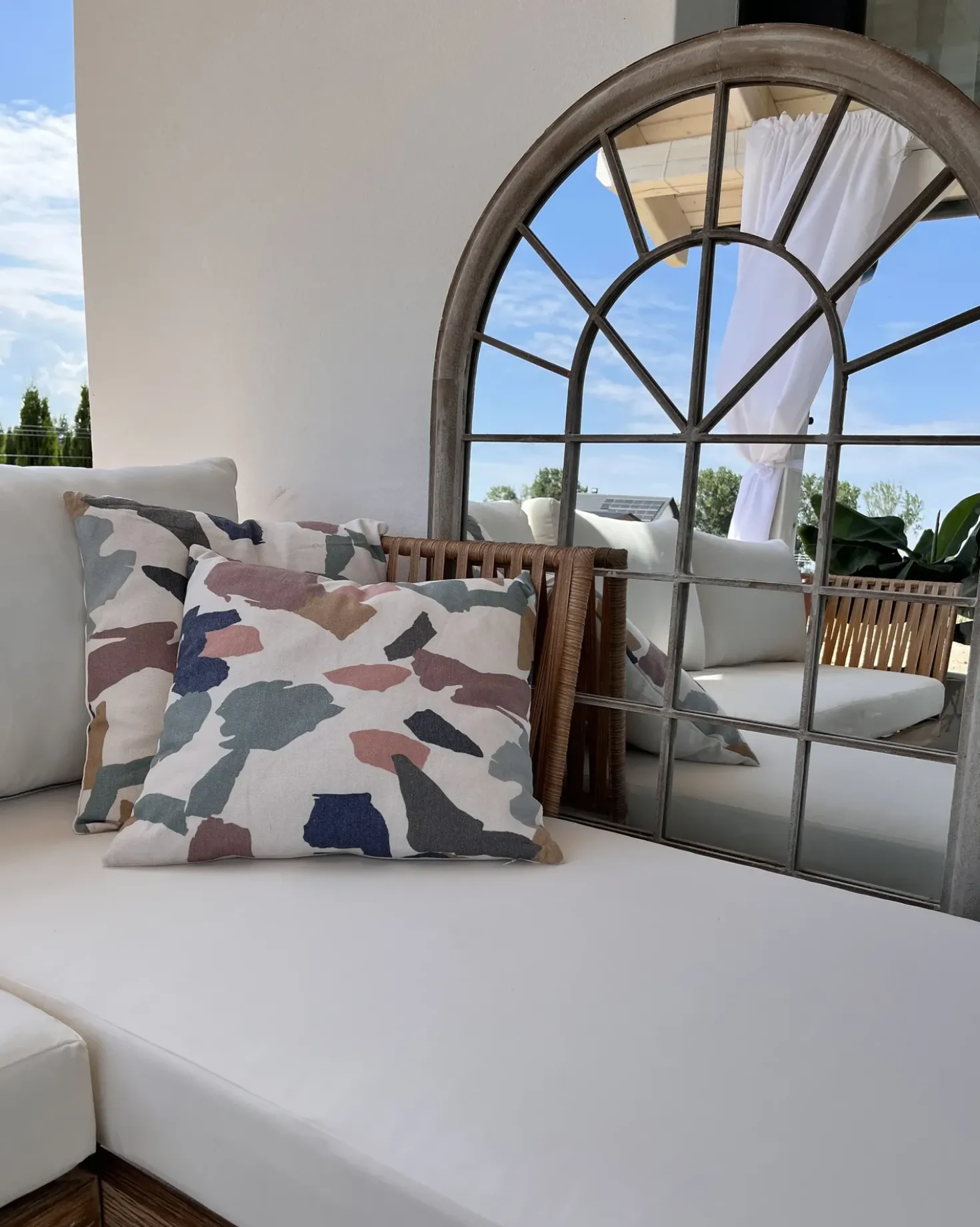 Specchio TREVOL 77 cm 130 cm Metallo Beige