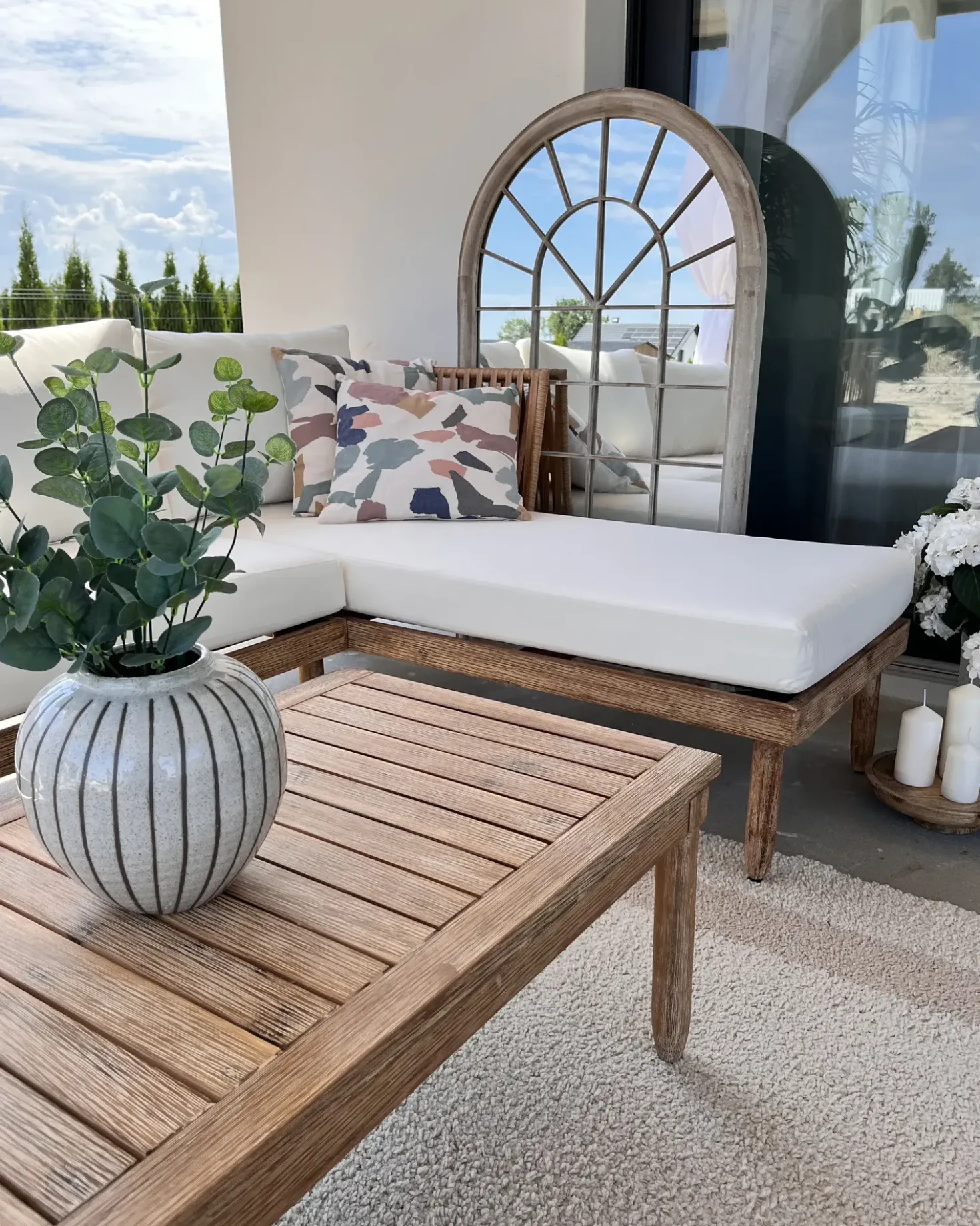Specchio TREVOL 77 cm 130 cm Metallo Beige