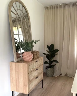 Specchio TREVOL 77 cm 130 cm Metallo Beige