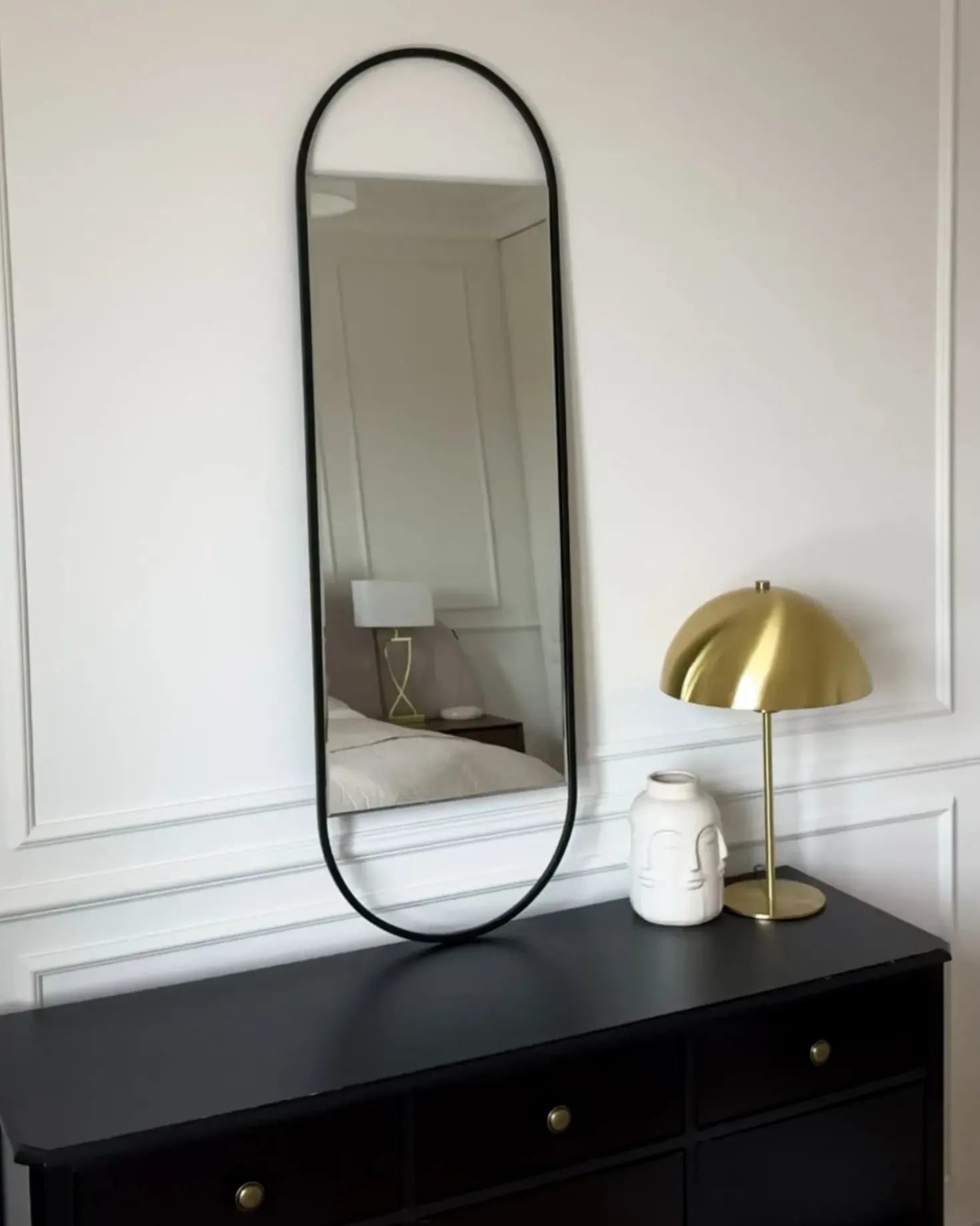 Specchio VALLERY 40 cm 120 cm Metallo Nero