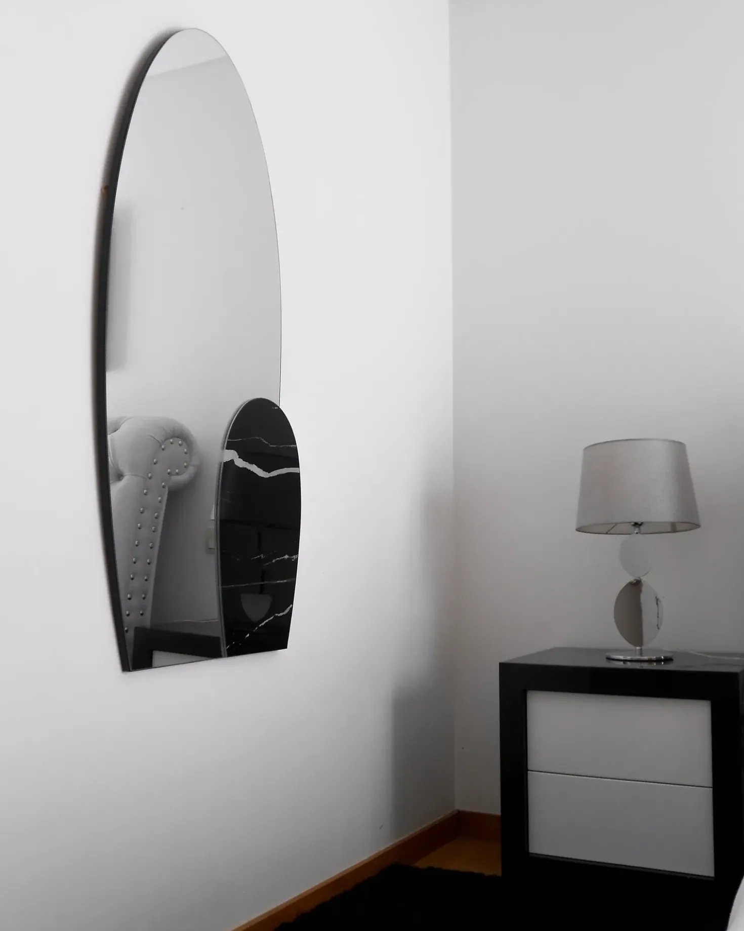 Specchio VIERZON 58 cm 120 cm Nero