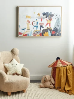 Stampa su tela BIBBIENA Motivo per bambini 63 x 99 cm Multicolore