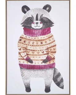 Stampa su tela CAMPLI Motivo animale 63 x 99 cm Grigio