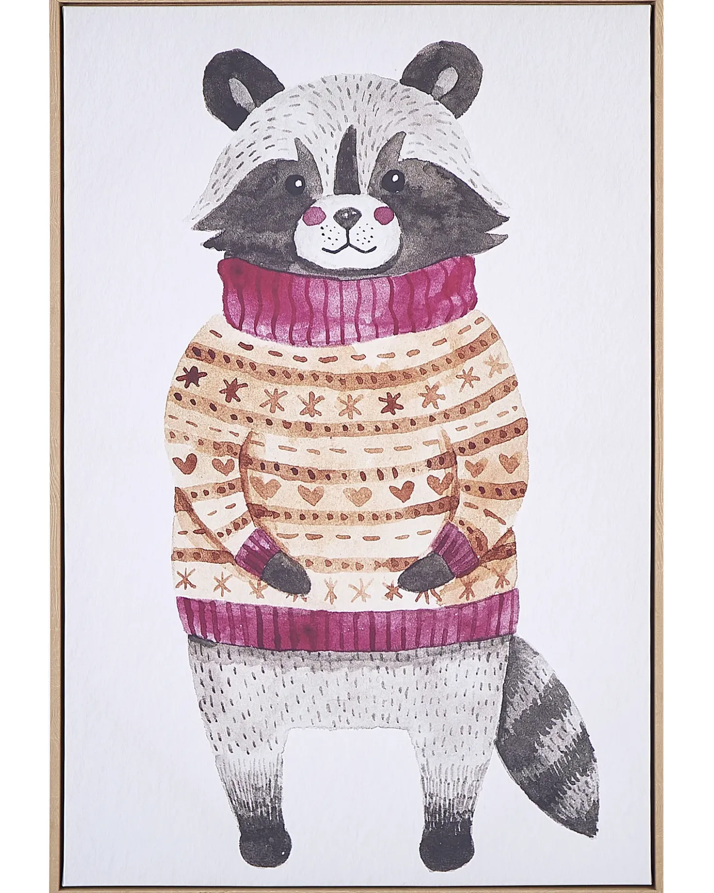 Stampa su tela CAMPLI Motivo animale 63 x 99 cm Grigio