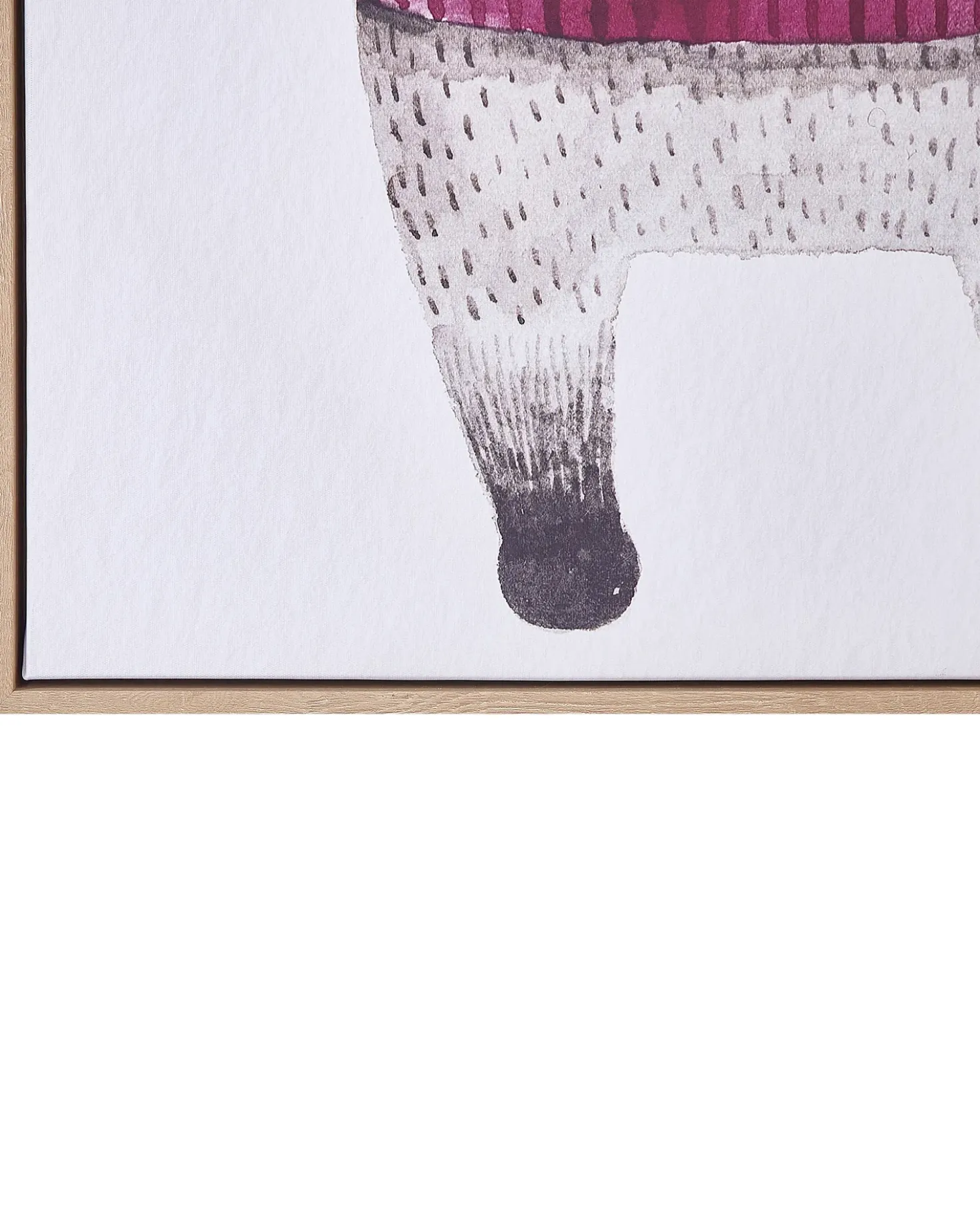 Stampa su tela CAMPLI Motivo animale 63 x 99 cm Grigio