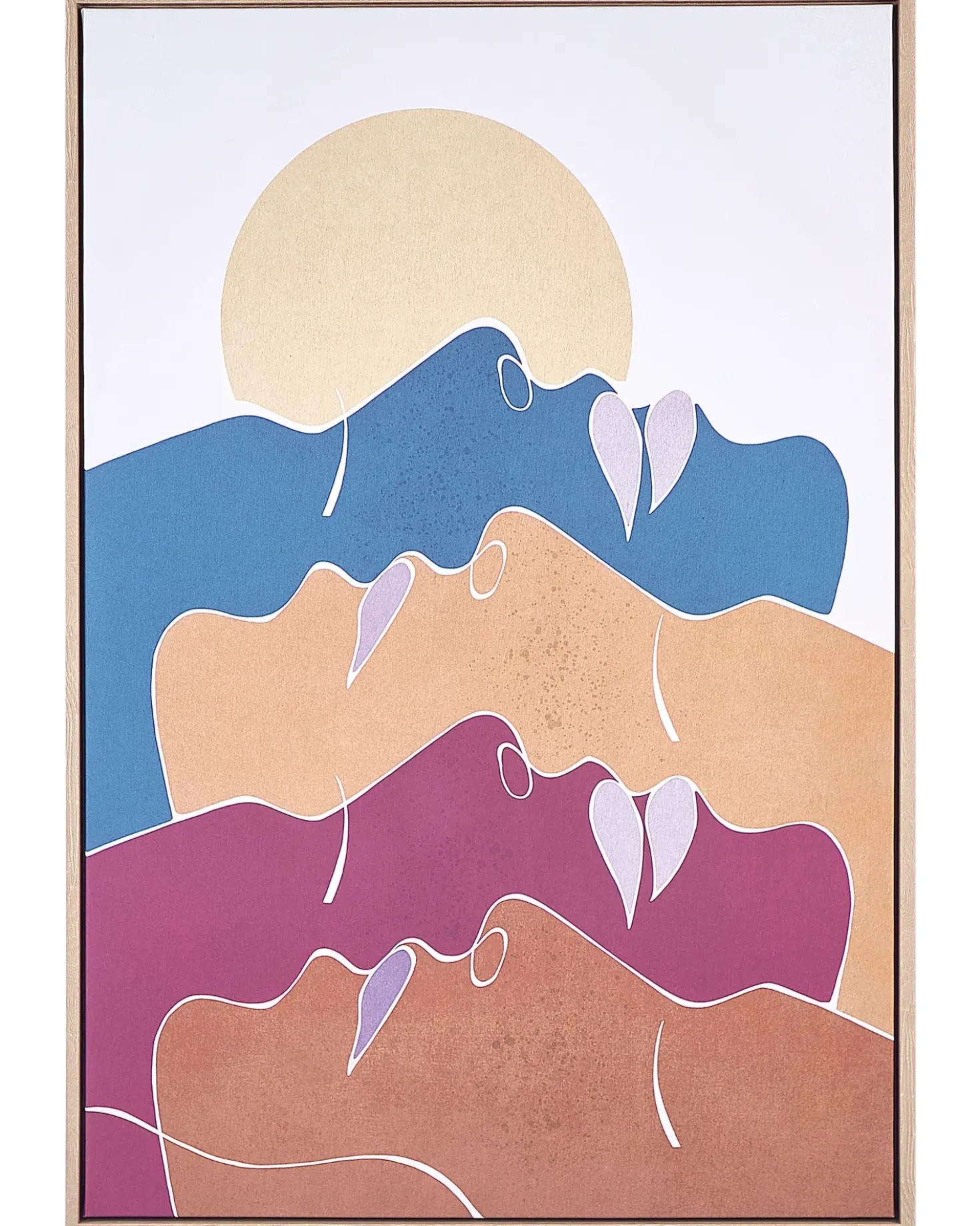Stampa su tela FASANO Motivo femminile 63 x 93 cm Multicolore