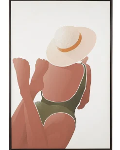 Stampa su tela FELTRINA Motivo femminile 63 x 99 cm Bianco