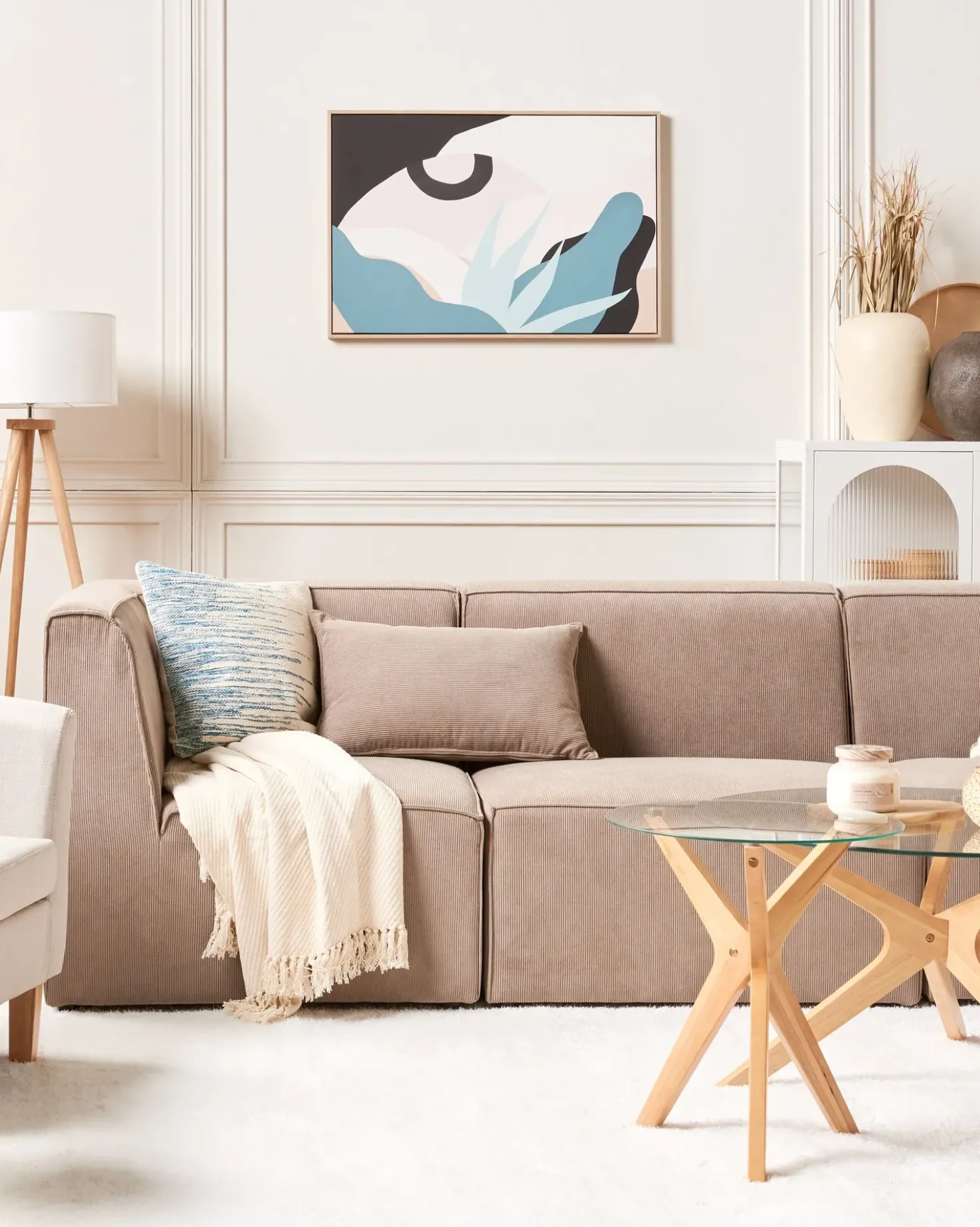 Stampa su tela FORNEA Motivo astratto 63 x 99 cm Multicolore