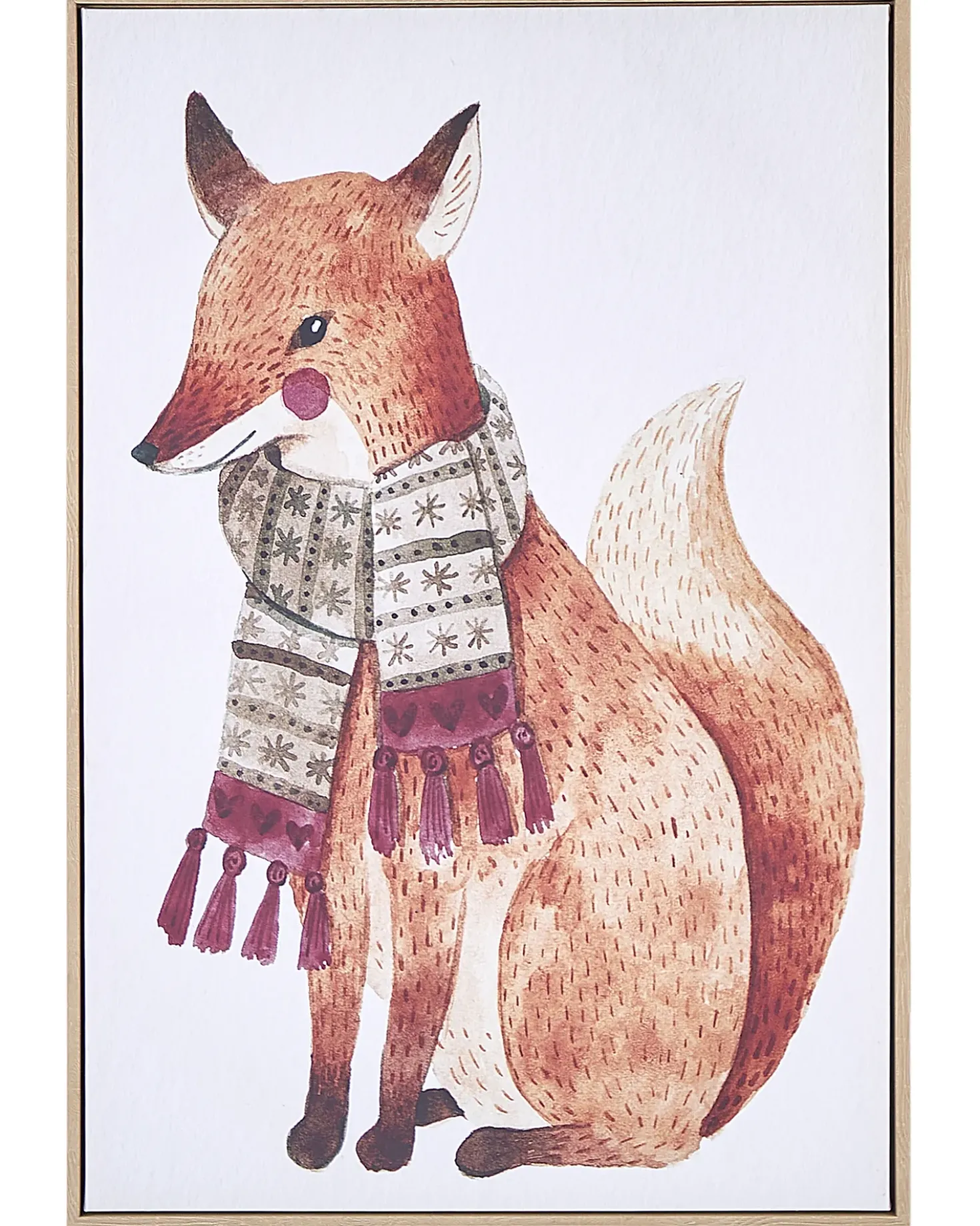 Stampa su tela MUCCIA Motivo animale 63 x 99 cm Marrone