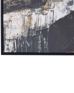 Stampa su tela STATTE Motivo astratto 63 x 93 cm Nero