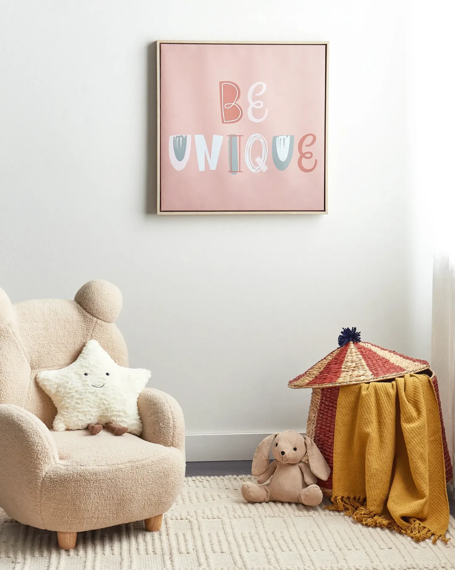 Stampa su tela TAURISANO Motivo per bambini 63 x 63 cm Rosa