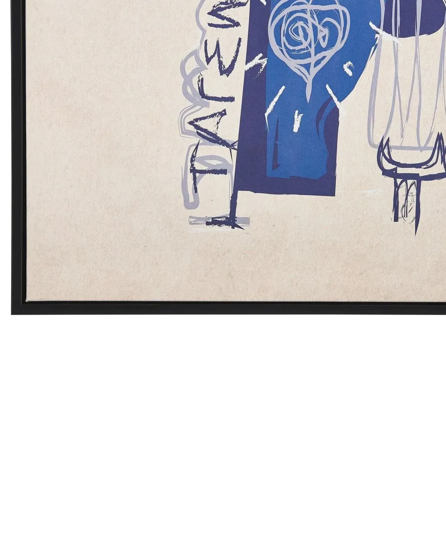 Stampa su tela TREPPIO Motivo astratto 63 x 99 cm Blu