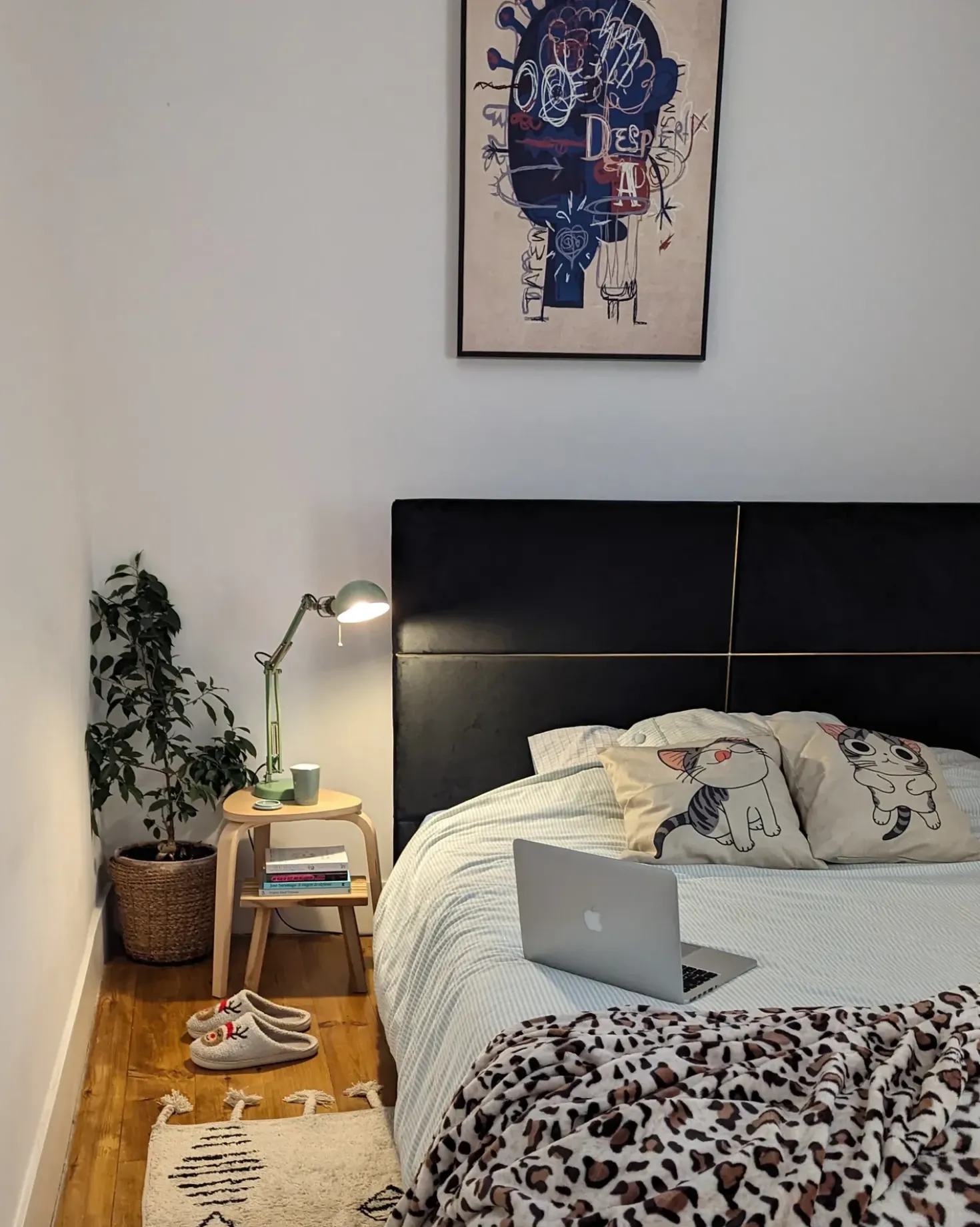 Stampa su tela TREPPIO Motivo astratto 63 x 99 cm Blu