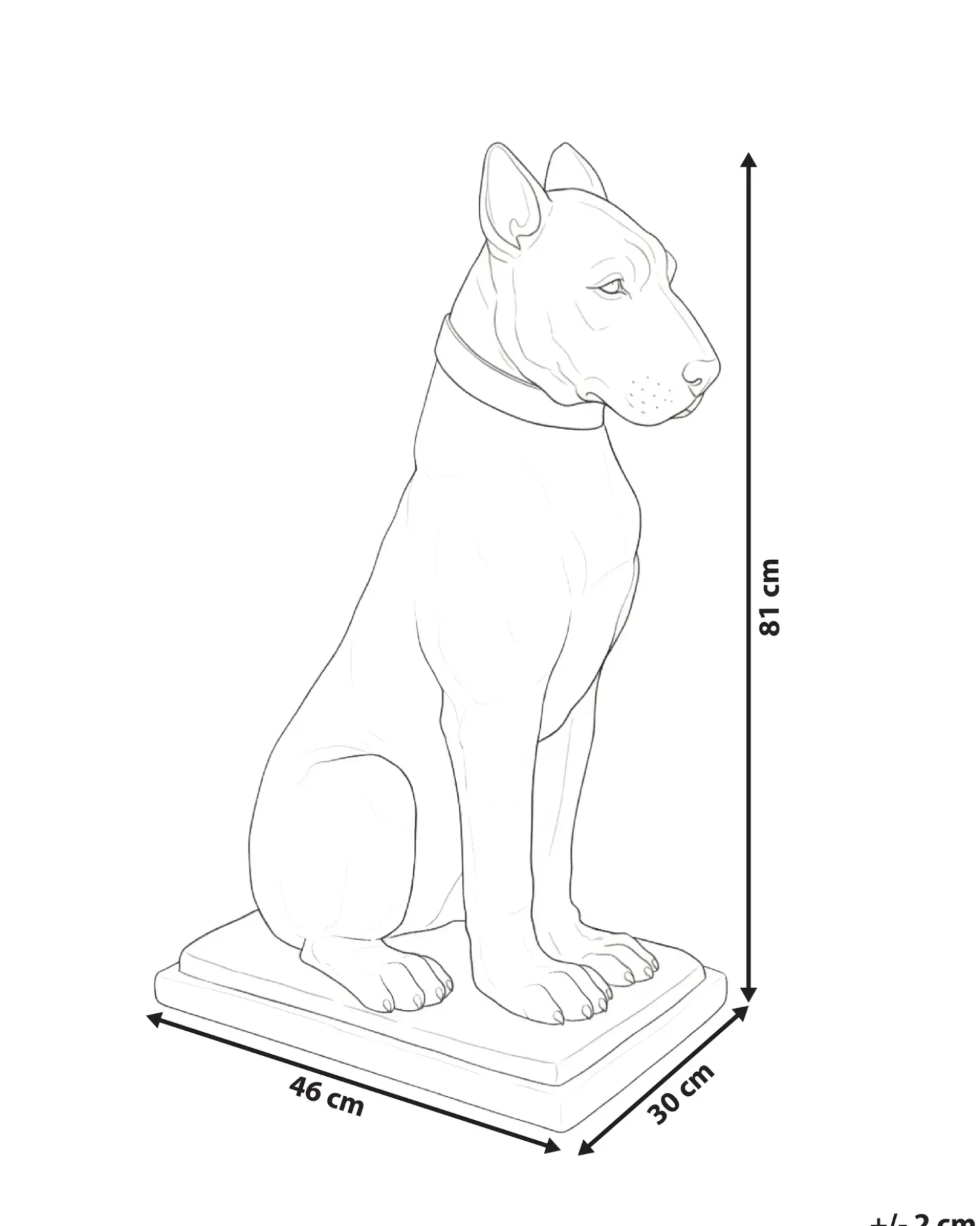 Statua da giardino CAPALBIO Cane Beige