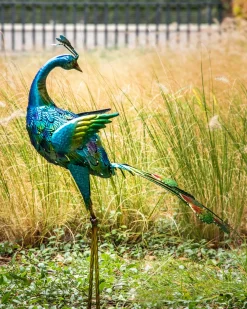 Statua da giardino PEACOCK Blu