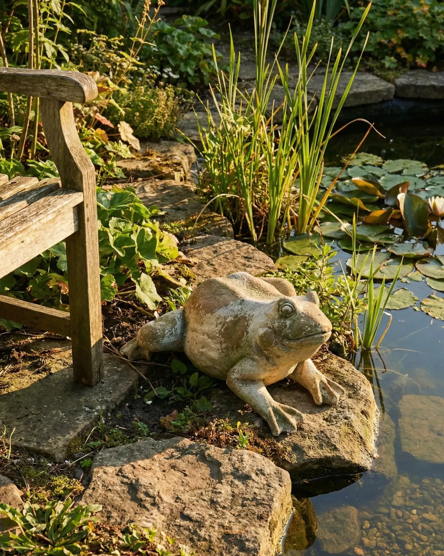 Statuetta da giardino CARAPELLE Rana Beige