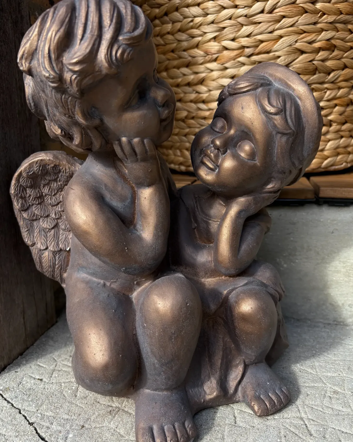 Statuetta da giardino DAMARO Bambini Marrone