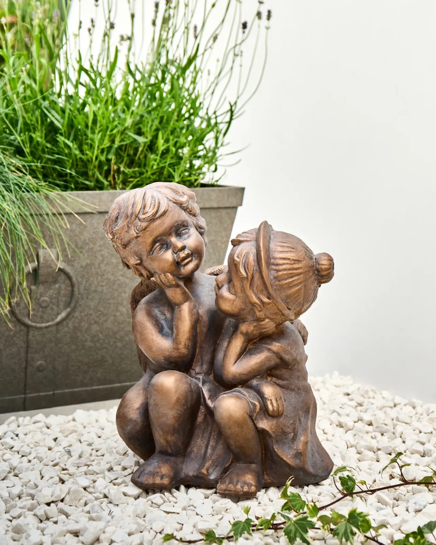 Statuetta da giardino DAMARO Bambini Marrone