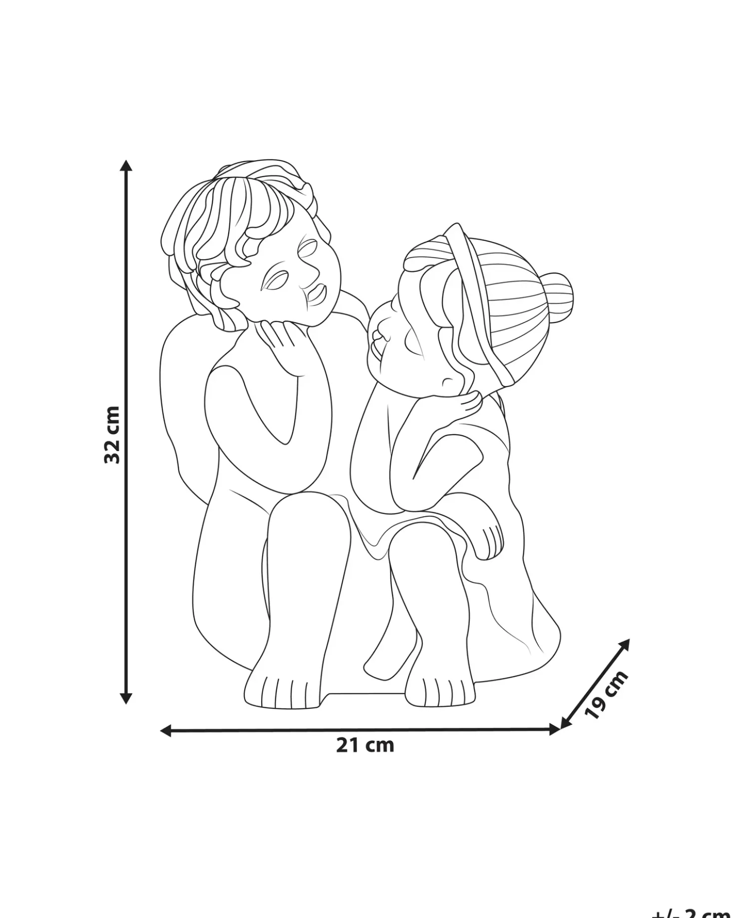 Statuetta da giardino DAMARO Bambini Marrone
