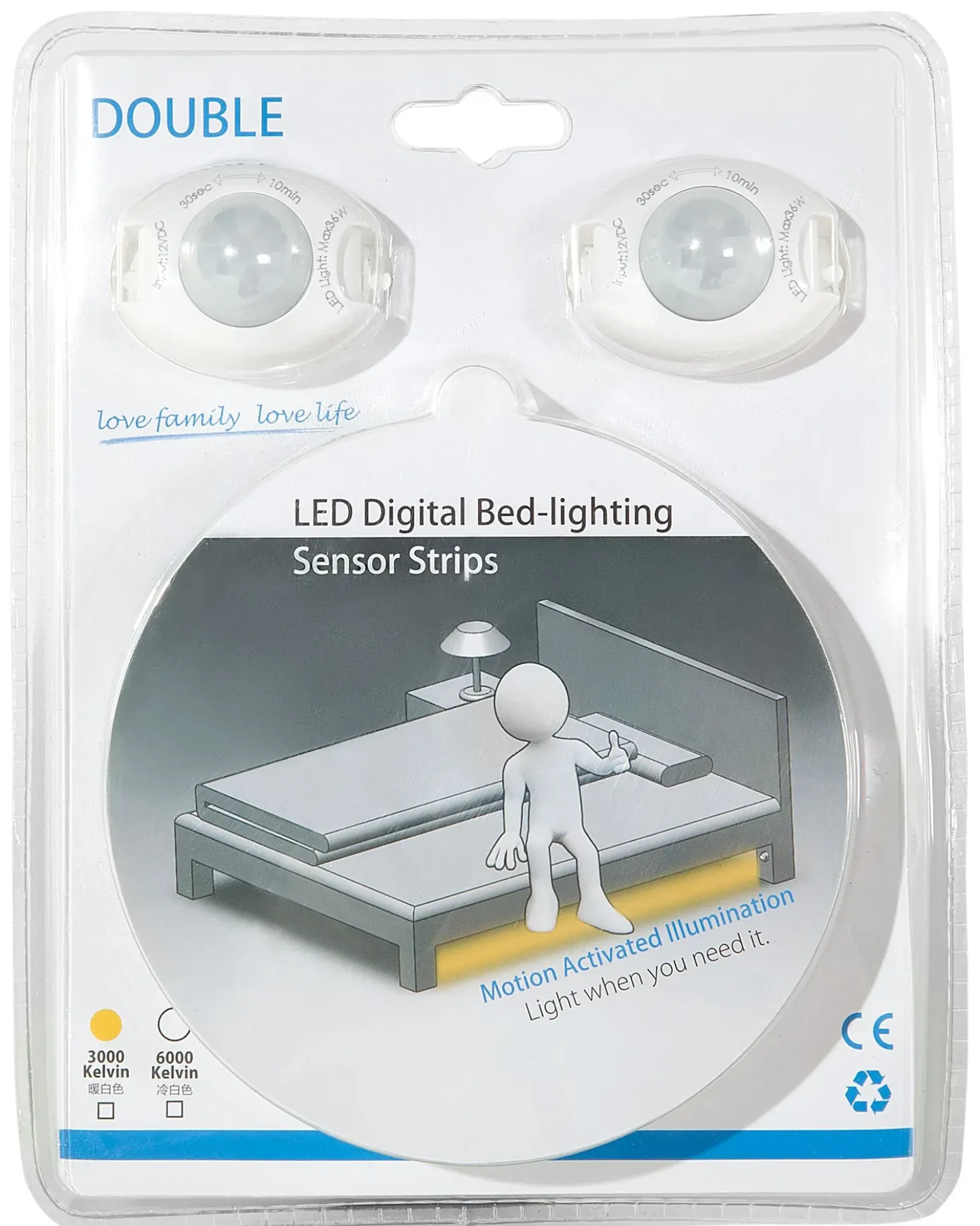 Striscia LED ATRATO 240 cm con sensore di movimento Bianco