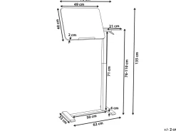 Supporto manuale regolabile per laptop SCHOLA Marrone/Nero 70 cm 40 cm