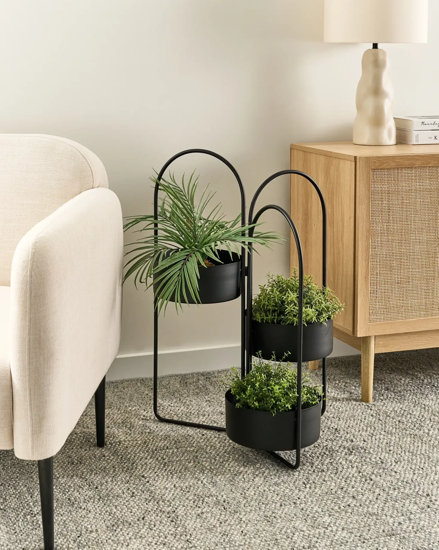Supporto per vasi COLUTENA Metallo 56 cm Nero