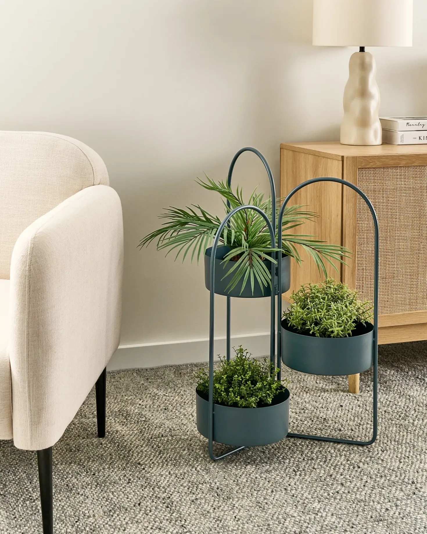 Supporto per vasi COLUTENA Metallo 56 cm Blu scuro