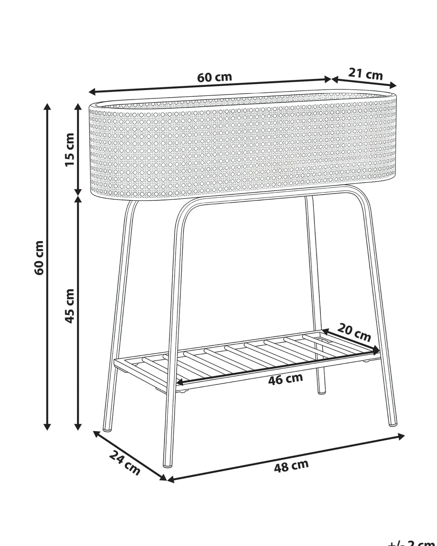 Supporto per vasi LINNAEA Metallo 60 cm Nero
