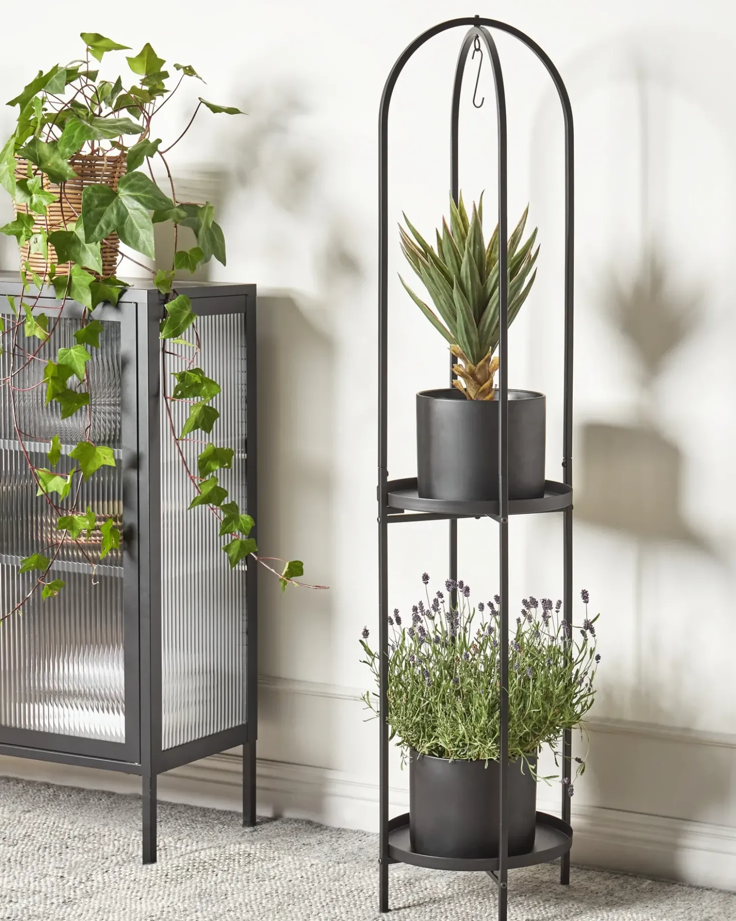 Supporto per vasi TAMARIX Metallo 35 cm Nero