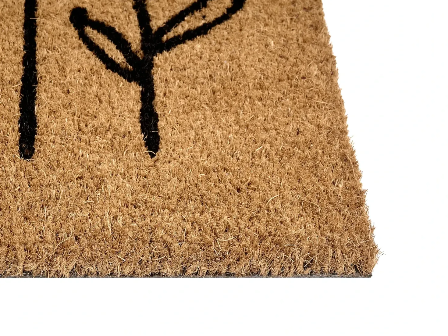 Tappetino da Ingresso AGIAK Naturale 50 x 80 cm Fiore Fibra di Cocco