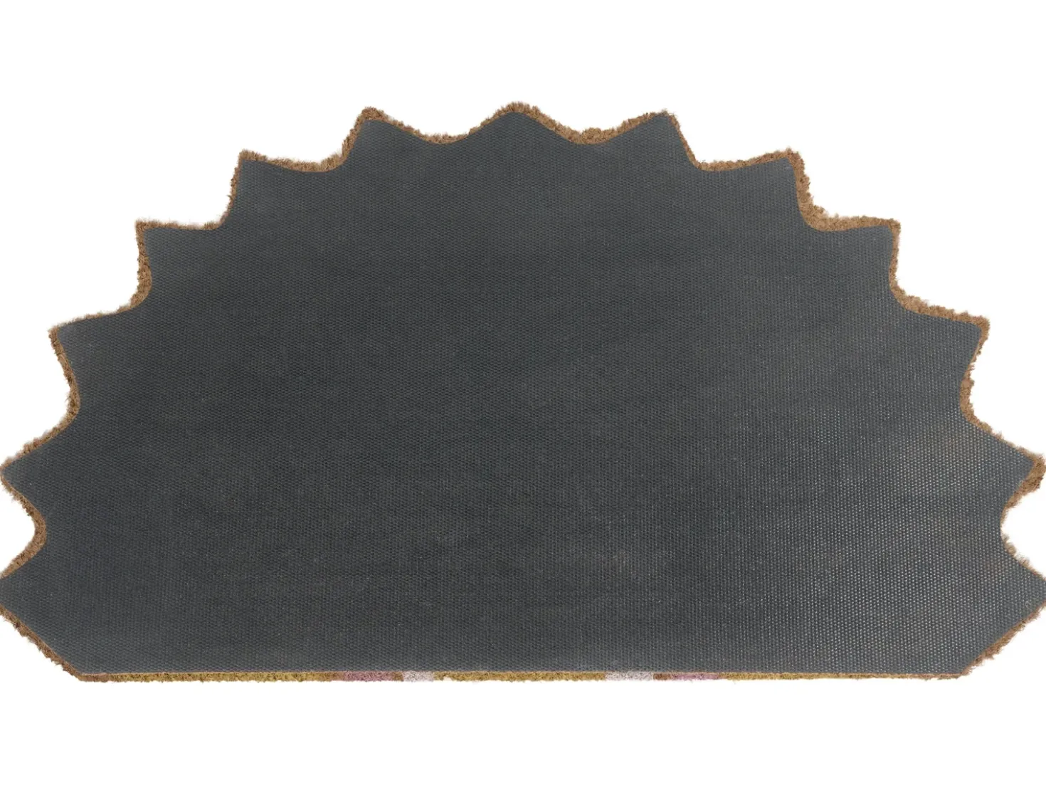 Tappetino da Ingresso AROLIK Giallo 45 x 75 cm Fiore Fibra di Cocco