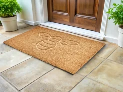 Tappetino da Ingresso CAVITE Naturale 40 x 60 cm Ape Fibra di Cocco