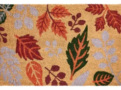 Tappetino da Ingresso DAGATAN Multicolore 60 x 90 cm Foglia Fibra di Cocco