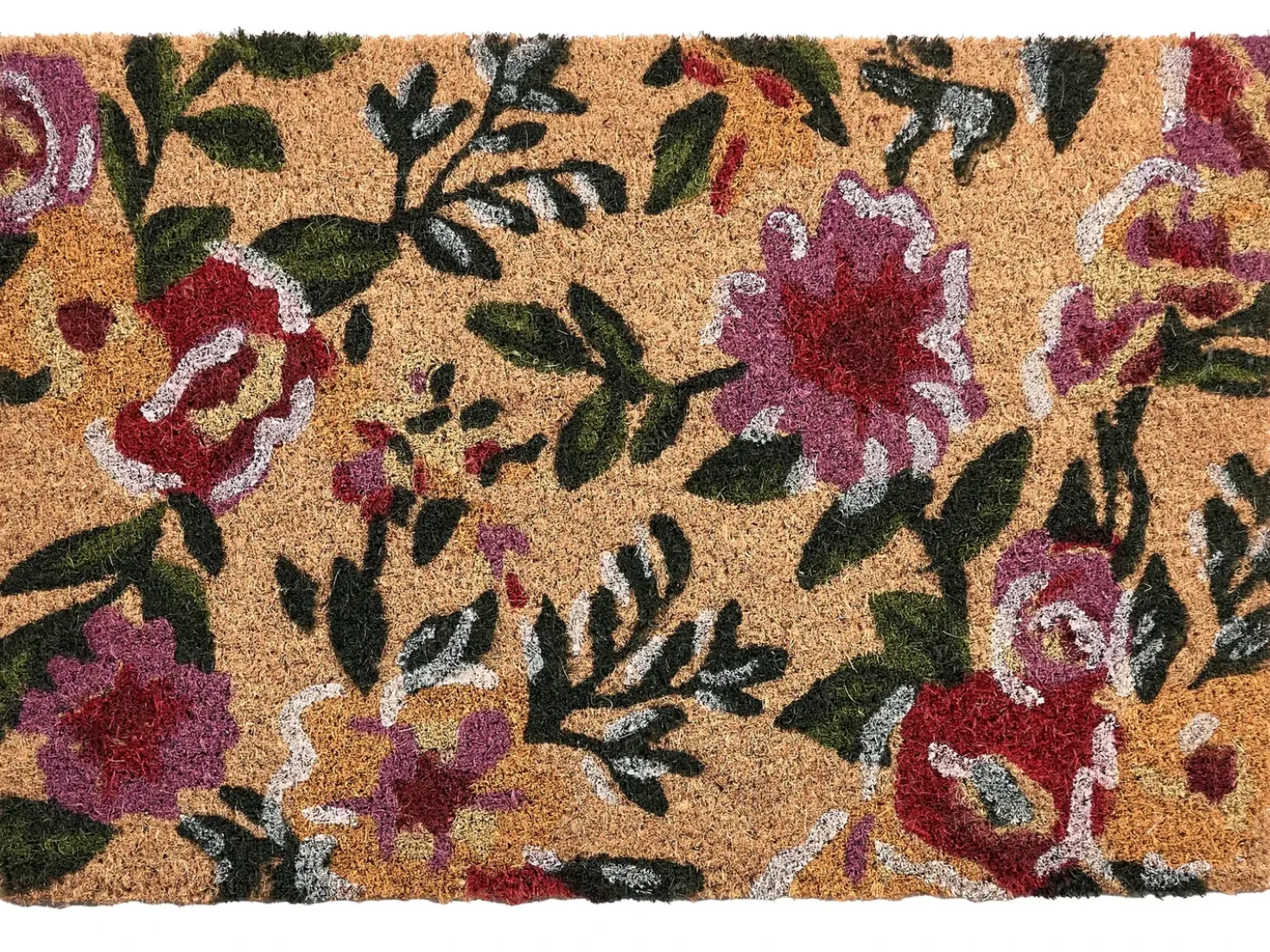 Tappetino da Ingresso KITA Multicolore 40 x 60 cm Fiore Fibra di Cocco