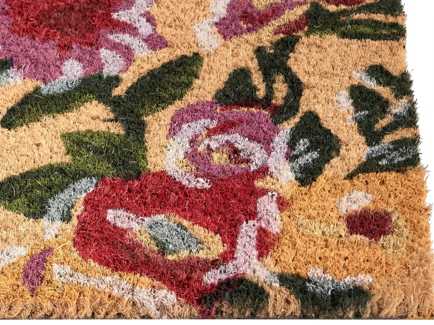 Tappetino da Ingresso KITA Multicolore 40 x 60 cm Fiore Fibra di Cocco