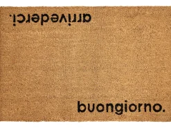 Tappetino da Ingresso LABO Naturale 60 x 90 cm Testo Fibra di Cocco