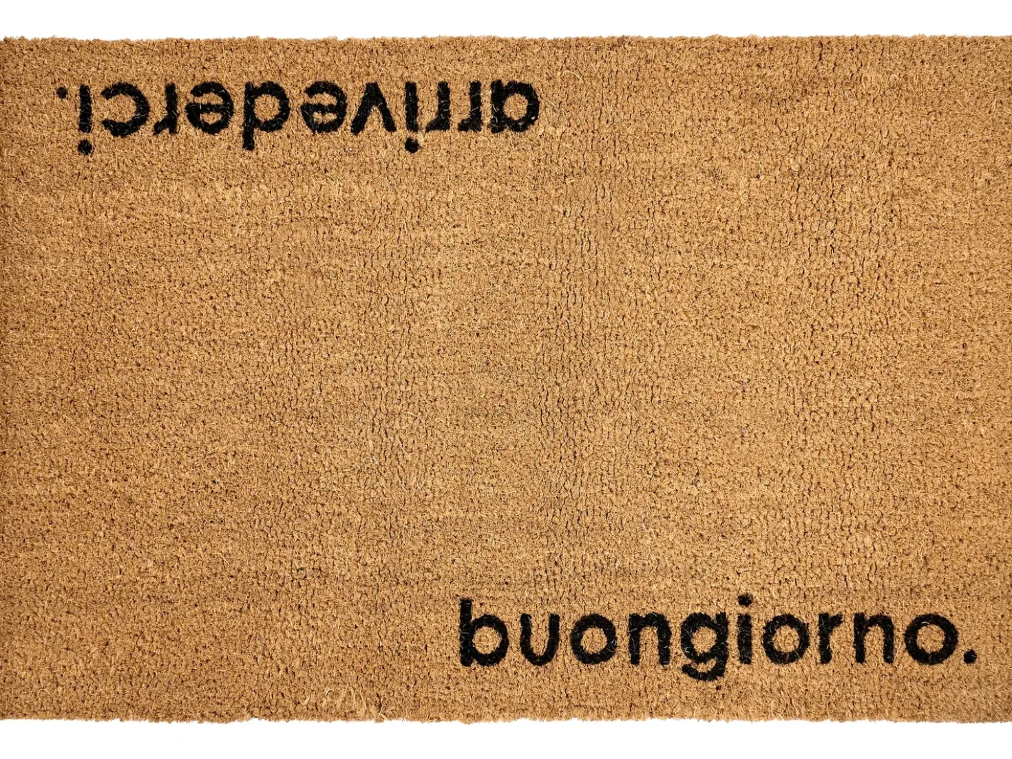 Tappetino da Ingresso LABO Naturale 60 x 90 cm Testo Fibra di Cocco