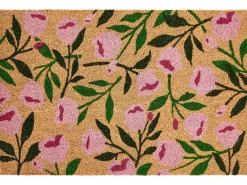 Tappetino da Ingresso MANGUAO Naturale 60 x 90 cm Fiore Fibra di Cocco