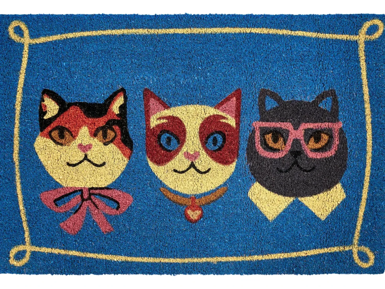 Tappetino da Ingresso MOJICAP Multicolore 60 x 90 cm Gatto Fibra di Cocco