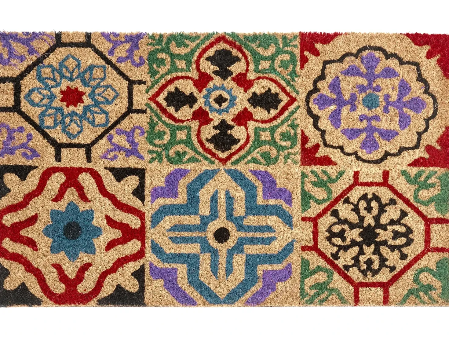 Tappetino da Ingresso NAUKATI Multicolore 50 x 80 cm Fibra di Cocco