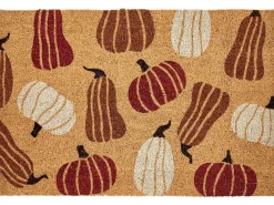 Tappetino da Ingresso PANDIN Multicolore 60 x 90 cm Zucca Fibra di Cocco