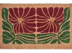 Tappetino da Ingresso TANALIAN Multicolore 50 x 80 cm Fiore Fibra di Cocco