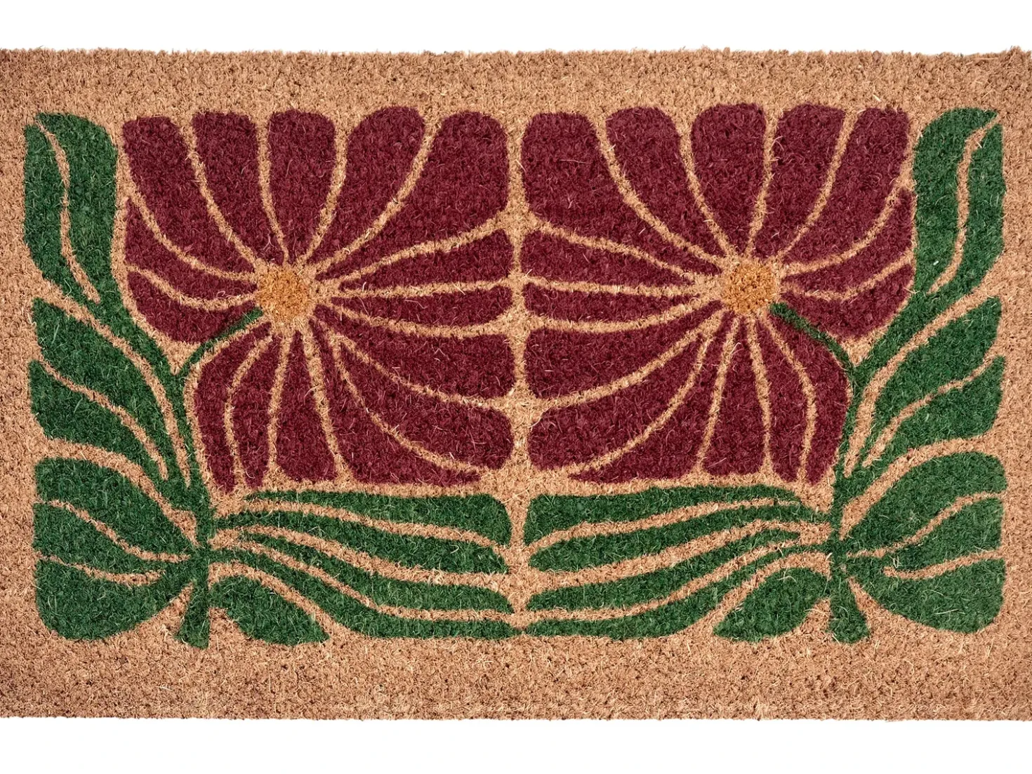 Tappetino da Ingresso TANALIAN Multicolore 50 x 80 cm Fiore Fibra di Cocco