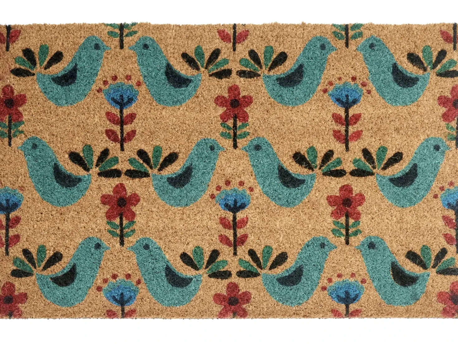 Tappetino da Ingresso TANANA Multicolore 50 x 80 cm Uccello Fibra di Cocco