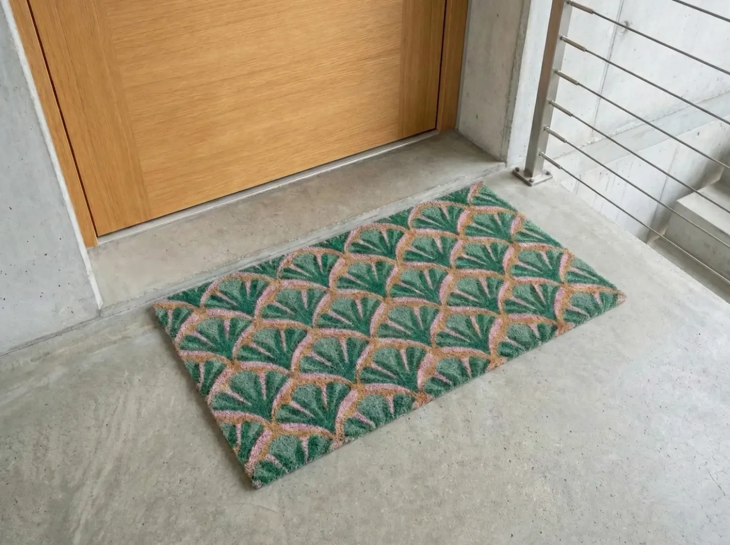 Tappetino da Ingresso TATALIK Verde 50 x 80 cm Fibra di Cocco