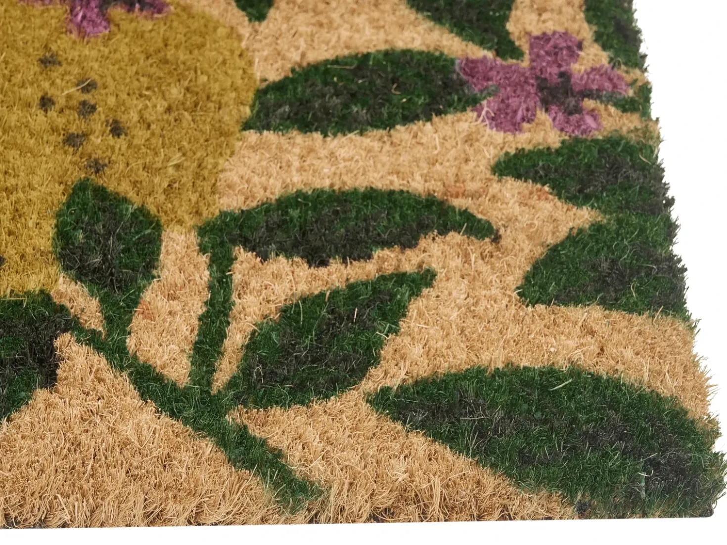 Tappetino da Ingresso TAZLINA Multicolore 50 x 80 cm Limone Fibra di Cocco