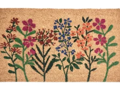 Tappetino da Ingresso TEKKONA Naturale 50 x 80 cm Fiore Fibra di Cocco