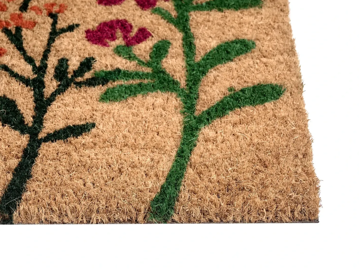 Tappetino da Ingresso TEKKONA Naturale 50 x 80 cm Fiore Fibra di Cocco